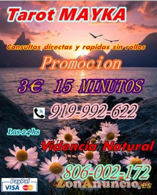 Tarot. 3 euros los 10 minutos + 5 de regalo.